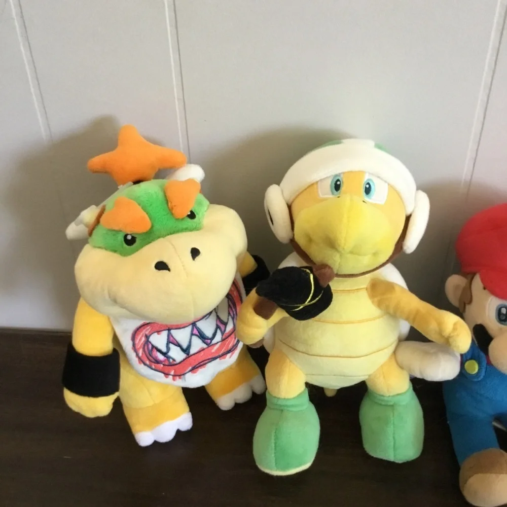 Mario Toadette Toad Bowser JR Plush Little Buddy Set Nintendo
